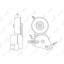 Натяжитель Ремня Навесного Оборудования Mitsubishi L200 2.5d 07>   Pajero Sport Ii 2.5d 08> LYNXauto арт. PT3023
