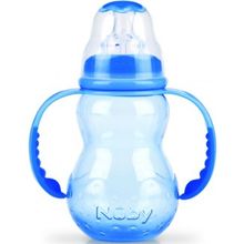 Nuby полипропиленовая с ручками 210мл голубая