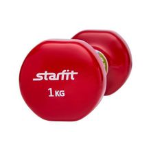 Гантель виниловая StarFit DB-101 1 кг красная