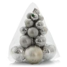 KAEMINGK Гроздь шаров МИДИ, 36 см, серебро (020930)