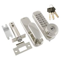 Замок дверной кодовый НОРА-М 370 с фикс. хром