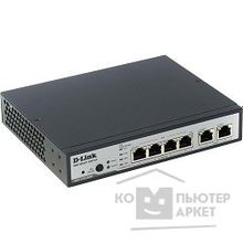 D-Link DES-1100-06MP A1A Настраиваемый коммутатор 2 уровня с 4 портами 10 100Base-TX с поддержкой PoE и 2 портами 10 100 1000Base-T