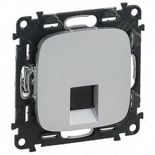 Розетка компьютерная 1xRJ45 Cat.5 VALENA ALLURE, алюминий |  код. 753940 |  Legrand