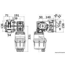 Osculati S2000 Stern windlass 12 V 1000 W, 02.537.03