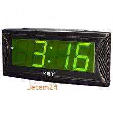 VST719-2 часы 220В зел.цифры-30+USB кабель (без адаптера)