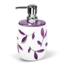 Дозатор для жидкого мыла Tatkraft Immanuel Olive Violet, многослойный ударопрочный акрил