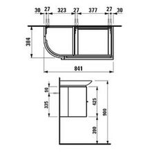 Тумба с раковиной Laufen Palace New 4.0153.2.075.463.1 белый матовый