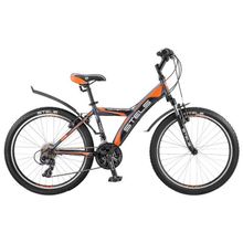 Велосипед STELS Navigator 410 V 18-sp 24 V030 (2018) 15" Антрацитовый-чёрный-синий LU073804