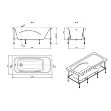 Акриловая ванна Roca Line 160x70