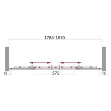 Душевая дверь в нишу BELBAGNO UNO-BF-2 UNO-BF-2-180-C-Cr