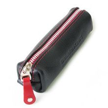 Кожаная ключница 1321 черно-красная