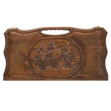 Нарды резные "Три богатыря", с ручкой, Haleyan (kh018)