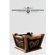 Вазон из бетона квадратный - Каменный цветок (41 см)