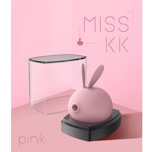 Розовый вакуумный стимулятор клитора Miss KK (232029)