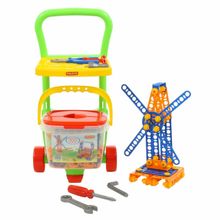 Набор №542: тележка Caddie, набор инструментов (6 элементов), конструктор Изобретатель (202 элемента)