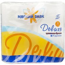 Мягкий Знак Deluxe 4 рулона в упаковке 2 слоя 20 м