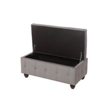 Пуф Брага-3Т в ткани велюр серый