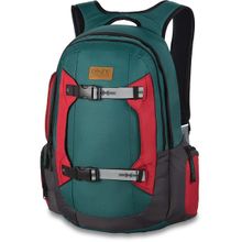 Сноубордический женский рюкзак зеленого с красным цвета Dakine Womens Mission 25L Harvest с карманом для ноутбука