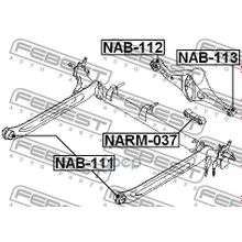 Сайлентблок Балки Моста | Зад Лев | Nissan Primera P12e 2002.01-2007.05 [El] Febest арт. NAB113