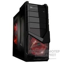 3Cott 1812 ATX w o PSU окно USB 3.0 с доп.коннектором USB 2.0 , 2х 12см LED новые красные вент-ры, Black