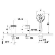 Смеситель Lemark Shift LM4345C на борт ванны