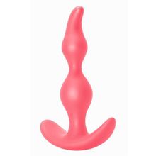 Lola toys Розовая анальная пробка Bent Anal Plug Black - 13 см.