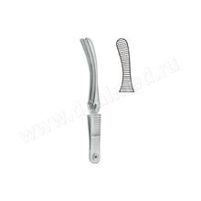 Зажим по JOHNS-HOPKINS, Бульдог, изогнутый, 45 мм (арт. 13-116-45-07) KLS Martin, Германия