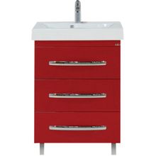 Misty Мебель для ванной Эмилия 60 напольная красная