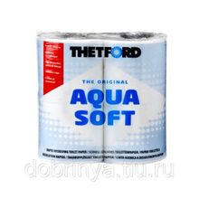 Туалетная бумага для биотуалета быстрорастворимая Aqua Soft (4 рулона)