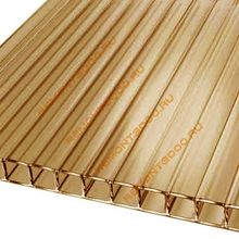 Поликарбонат сотовый бронза 8мм 2100х12000мм   Поликарбонат сотовый бронза 12000х2100х8мм