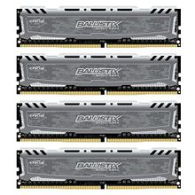 crucial (crucial 32gb kit (8gbx4) ddr4 2400 mt s (pc4-19200) cl16 dr x8 unbuffered dimm 288pin ballistix sport lt) bls4c8g4d240fsb