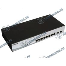 Коммутатор 1U 19" RM D-Link "DGS-1210-10P F1A" 8 портов 1Гбит сек. + 2 порта SFP, управляемый (oem) [140907]