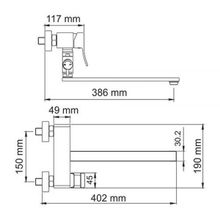 Wasserkraft Exter 1602L светлая бронза для ванны