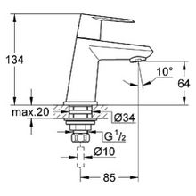 Кран Grohe Eurodisc Cosmopolitan 23051002