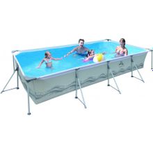 Бассейн RECTANGULAR STEEL FRAME POOLS прямоуголный бассейн со стальной рамой+фильтр-насос(300GAL) 394x207x80