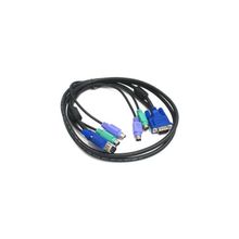 Кабель D-Link DKVM-CB15 Cable Kit for DKVM Products, PS 2 keyboard cable, PS 2 mouse cable, Monitor cable, 1.5м (Retail)