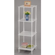 Этажерка деревянная с 4-мя полками MK-6322-WT Белый