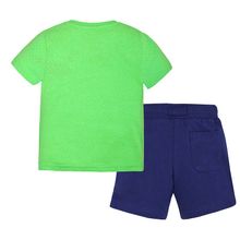 Mayoral шорты и футболка синий зеленый