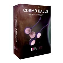 RestArt Фиолетовые вагинальные шарики Cosmo Balls с парой сменных шаров