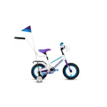 Детский велосипед FORWARD Meteor 14 белый фиолетовый (2017)