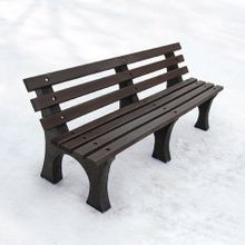 Эко-скамья парковая (со спинкой) полимер-песчаный композит (1.6 м)