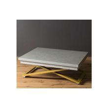 Слайн Стол-трансформер Левмар Cross P02 S90 Гриджио золото