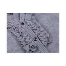 Luminoso жилет для девочки серый меланж с пуговицами