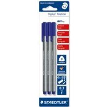 Капиллярная ручка Triplus Liner 0,3мм, синий. 3 шт. Блистер