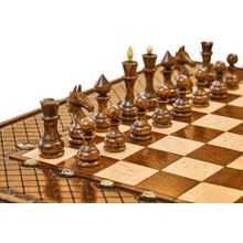 Шахматы + нарды резные "Эндшпиль 1" 50, Simonyan (as100-5)