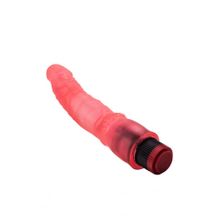 Розовый гелевый вибромассажёр - 19,3 см. (47236)