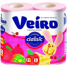 Veiro Classic Сладкая Вишня 4 рулона в упаковке 2 слоя