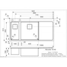 Мойка Reginox Nevada 18x40 LUX OKG Left (c box) L