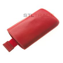 Чехол с язычком (SOFT) Samsung S3650 красный