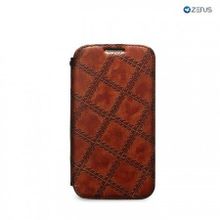 Чехол Zenus Prestige Italian Vintage Quilt Diary Series для Samsung Galaxy S4 I9500 (Braun)